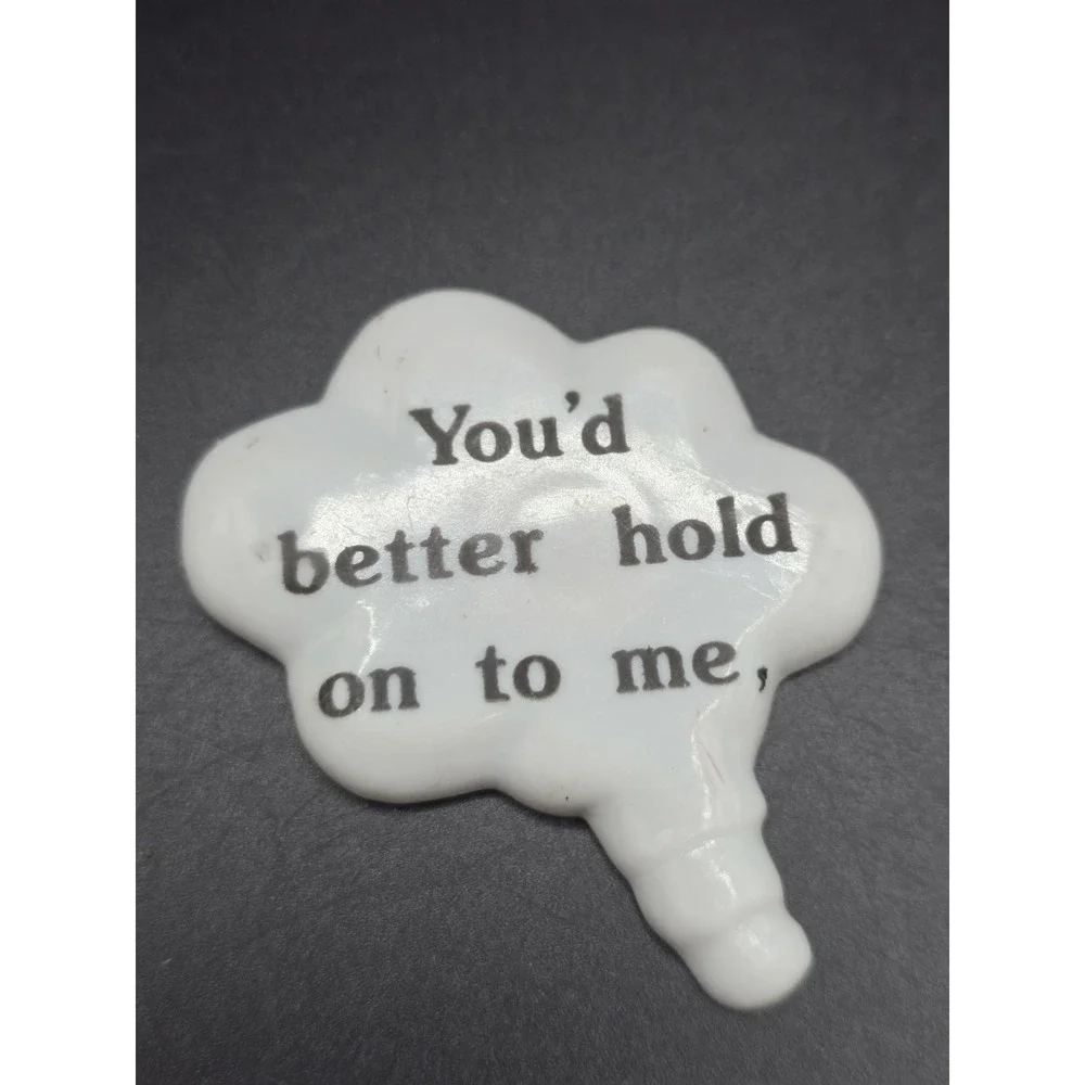 Plastic Phrase Bubble Fridge Magnet
